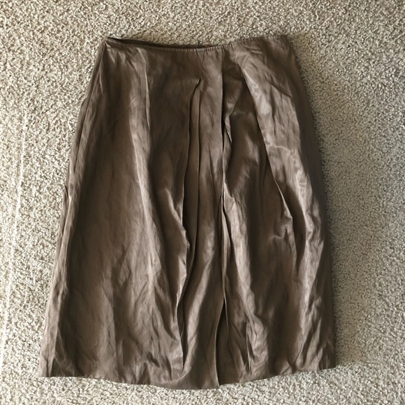 Lafayette 148 NY Taffeta Skirt size 8 Pleated Front Chic cozy gorgeous style - Picture 12 of 13